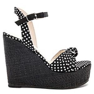 RAYE Shannon Black Polka Dot Wedge